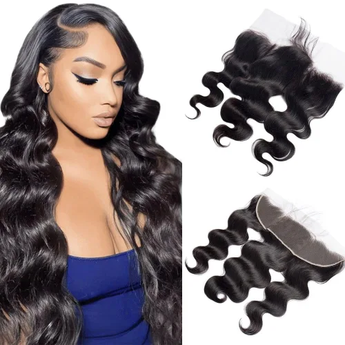 Vista 23 de CHEEON Frontal de encaje HD de 13 x 4 de 12 pulgadas, cabello humano brasileño ondulado con cierre frontal de encaje, 100% cabello humano virgen sin
