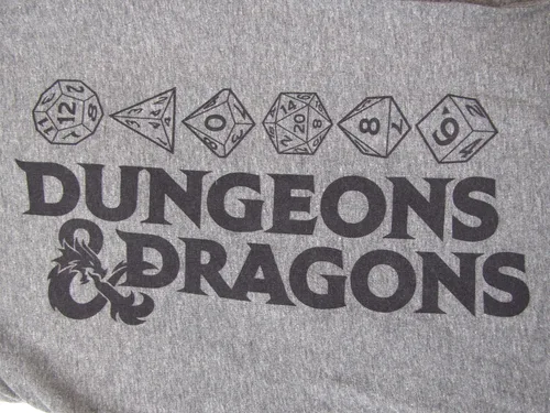 Vista 2 de Dungeons & Dragons Logo and Dice Graphic - Pantalones de pijama para hombre, color gris jaspeado
