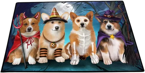 Vista 24 de Doggie of the Day Corgi Dogs Floor Mat - 4th of July Independence Day - Best Dog Doormat - Protector Decor - Unique Portrait Art - Premium Quality