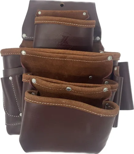 Vista 2 de Zeluga 20-234 100% Cuero de Grano Superior Pro Seven Set de Marco para Bolsos, Marrón