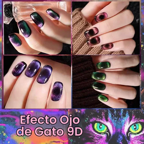 Vista 9 de NAILGIL Cat Eye Gel Nail Polish, Hema Free 9D Cat Eye Gel Polish -SetA 9D Set-A Galaxy
