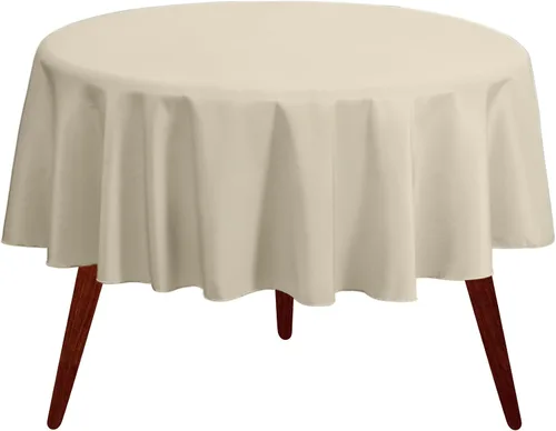 Vista 15 de Gee Di Moda Mantel redondo verde manzana de 70 pulgadas para mesas redondas de 24 a 48 pulgadas, tela lavable resistente, para mesa de bufé, fiesta