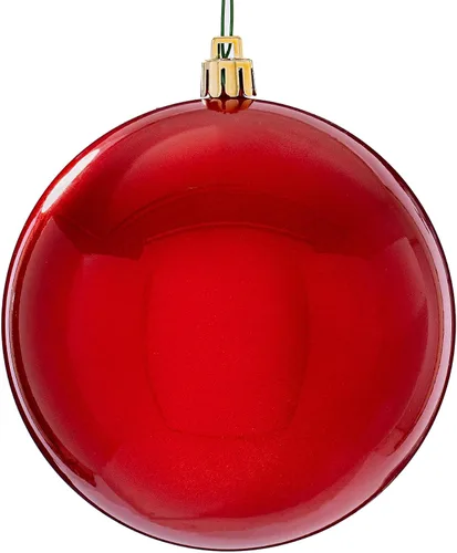 Vista 40 de Vickerman Adorno de bola de Navidad inastillable con acabado de lentejuelas con tapa perforada, 6 por bolsa, 4 pulgadas, color negro