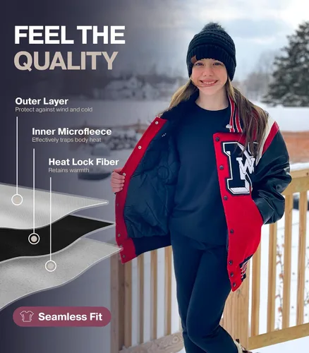Vista 4 de Thermajane Ropa interior térmica para niños, pantalones largos, conjunto de ropa interior térmica para niñas, ropa interior larga para niños