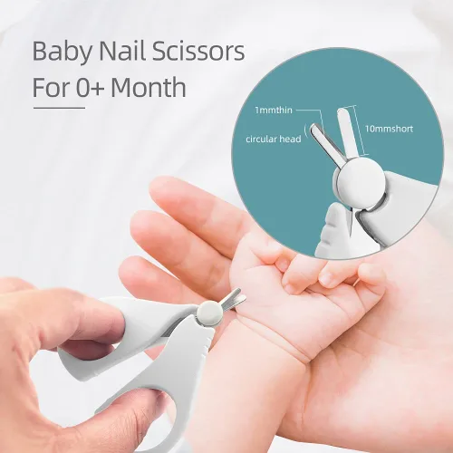 Vista 2 de Juego de cortaúñas para bebé con bonito estuche, kit de lima de uñas y uñas de los pies para manicura y pedicura para recién nacidos, regalo de aseo