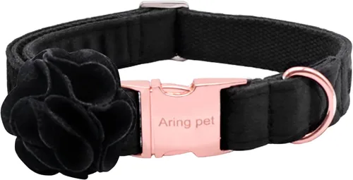 Vista 36 de ARING PET Collar de perro con corbatín, collares de terciopelo para perros con corbatín extraíble, collar de lazo ajustable para perros hembras