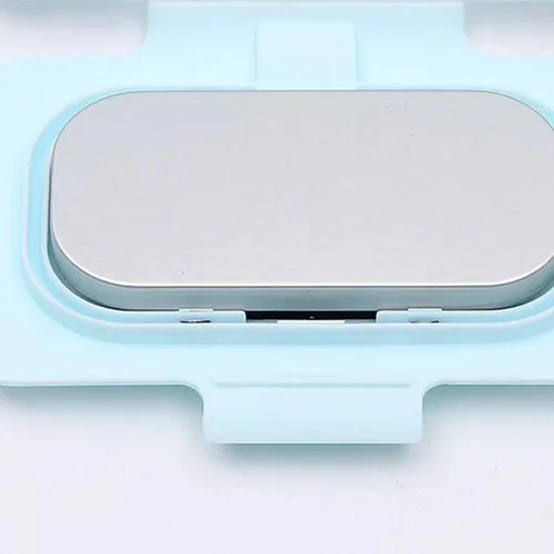 Vista 9 de Portátil USB Wet Wipe Warmer Termostato Temperatura Azul Claro Calor Doble Capas Cubierta Bebé Wet Wipe Calentador