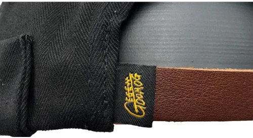 Vista 5 de Sombreros Docker para hombre, sombrero de marinero, sombrero de trabajador, puño enrollado, sombrero retro sin ala con ajustable, Hoja de arce-negro