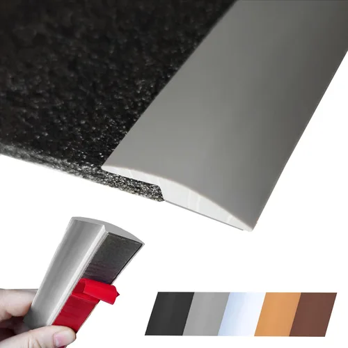 Vista 8 de Tira de Transición de Piso Autoadhesiva para Alfombra, Madera, Azulejo, Vinilo, Piso Laminado, Cubierta de Transición, Borde, Ribete, Espacio