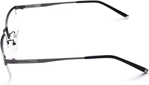Vista 3 de Vidrios miopes medio marco de aleación de titanio gafas de miopía Gris