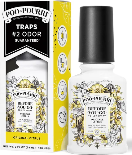 Vista 20 de Poo-Pourri - Spray para inodoro antes de ir, aroma cítrico original, 4 onzas líquidas