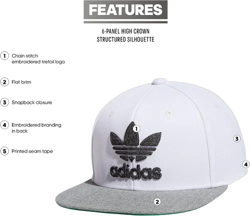 Vista 2 de adidas Originals - Gorra con visera plana para hombre