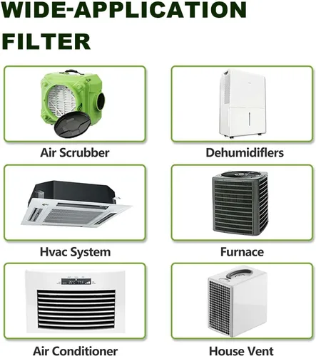 Vista 5 de Paquete de 4 filtros de aire para horno de 10 x 10 x 1, filtrado MERV 8 MPR 600 y FPR 5, reemplazo del filtro de aire HVAC