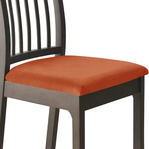 Vista 12 de Juego de 2 fundas elásticas para asiento de silla de comedor, de terciopelo suave, fundas protectoras universales extraíbles para sillas de comedor