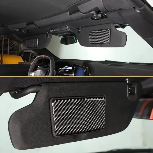 Vista 7 de Kit de decoración de panel de espejo cosmético de coche de fibra de carbono real suave 3D compatible con Corvette C8 Stingray Z06 Z51 2020 2021 2022