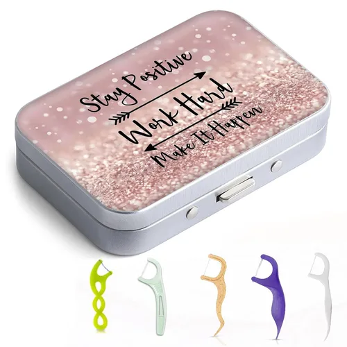 Vista 18 de Caja portátil de hilo dental Gerkia, fácil de almacenar palillos de hilo dental de varios tamaños, dispensador portátil de hilo dental es perfecto