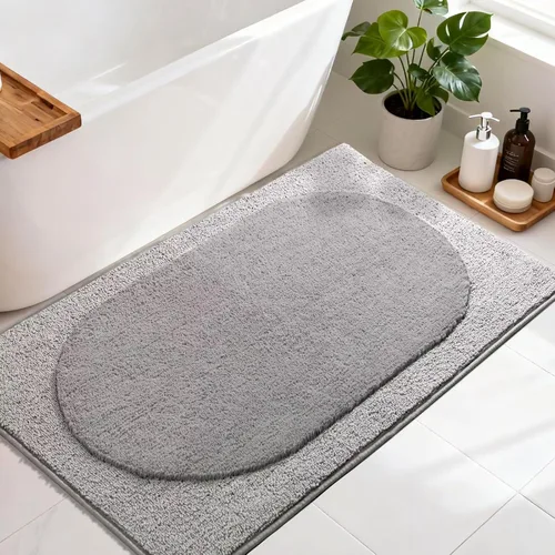 Vista 15 de DEXDE - Alfombra antideslizante para baño, ducha, 24 x 16 pulgadas, color beige