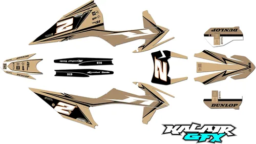 Vista 8 de Kit gráfico para KTM Enduro 4-Stroke 250 EXC-F, 350 EXC-F, 450 EXC-F y 500 EXC-F años 2020, 2021, 2022 y 2023 Razor Series Azul-Verde 16 Mil