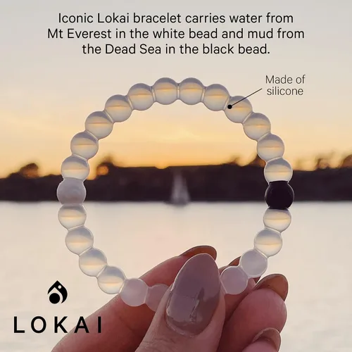 Vista 2 de Lokai Classic Beaded Bracelet for Women Men - Silicone Jewelry Fashion Bracelet Slides-On for Comfortable Fit