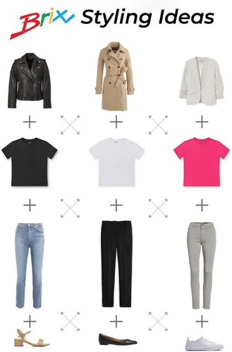 Vista 5 de Brix Camiseta de ajuste holgado para mujer, camisetas de algodón con cuello redondo.