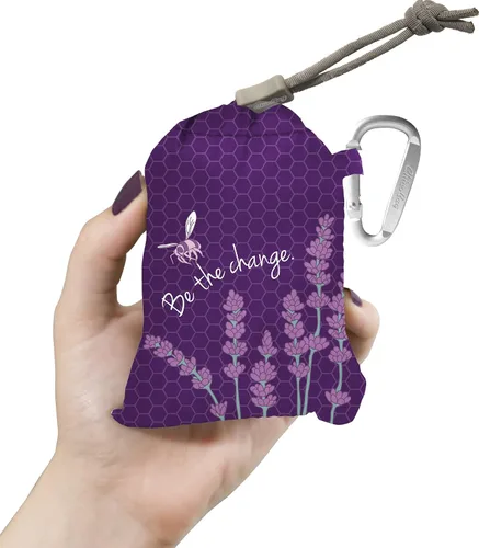 Vista 3 de ChicoBag Vita - Bolsa reutilizable con clip de mosquetón Bolsas de compras compactas reutilizables Respetuosas con el medio ambiente, Be The