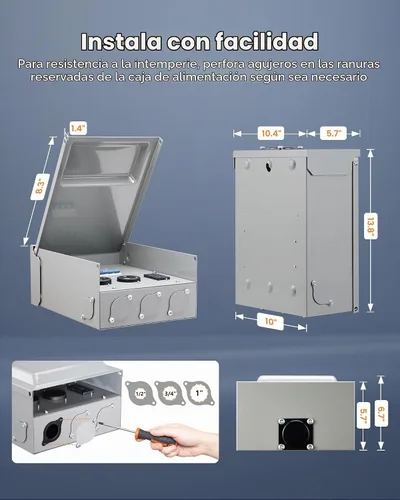 Vista 6 de SURAIELEC 20 30 50 Amp RV caja de tomacorriente, panel eléctrico RV