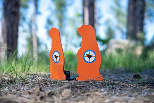 Vista 6 de Do All Outdoors Prairie Popper Pop-Up Steel .22 Objetivo de disparo, naranja