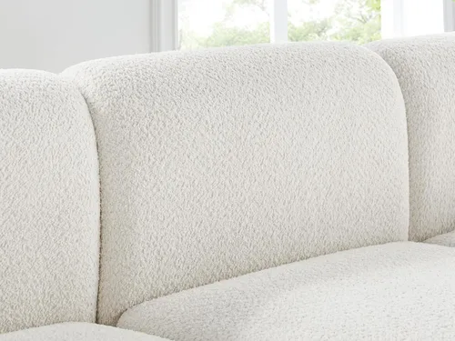 Vista 5 de VANOMi Sofá modular seccional, sofá biplaza de 2 asientos para sala de estar, color blanco crema