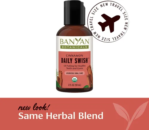 Vista 7 de Banyan Botanicals Cinnamon Daily Swish - Aceite de extracción ayurvédico orgánico con aceite de coco, enjuague bucal para aliento fresco y salud