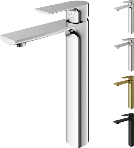 Vista 14 de VIGO Davidson - Grifo de lavabo de baño de un solo mango, 6 pulgadas, negro mate, diseño moderno, latón macizo, válvula de disco WaterSense