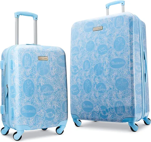 Vista 7 de AMERICAN TOURISTER Disney Hardside Luggage with Spinner Wheels, Light Blue, Carry-On 21-Inch