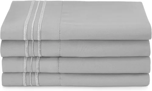 Vista 84 de Clara Clark Fundas de almohada de tamaño estándar – Funda de almohada ultra suave, fundas de almohada de microfibra ligera tamaño Queen – Juego de 2
