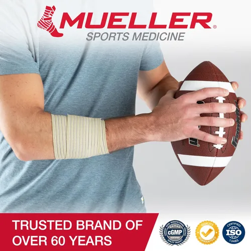 Vista 7 de MUELLER Sports Medicine - Envoltura de apoyo multiusos para hombres y mujeres, compresión ajustable para soporte articular y muscular, color beige