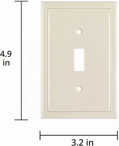 Vista 3 de Henne Bery Placa decorativa de pared con borde moderno, tapa de tomacorriente para cubrir enchufe, aleación de zinc maciza duradera