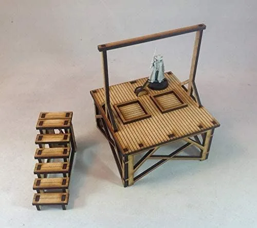Vista 6 de Horca 1.102 in MDF Kit Tombstone Desperado Legends Old West Terrain Building