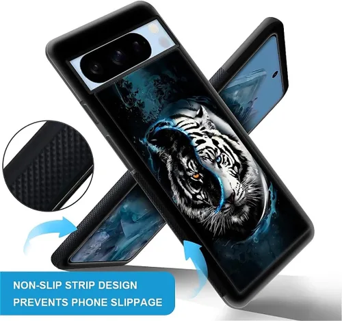 Vista 881 de Compatible con Google Pixel 4A 5G Mobile Case Creative Acrylic Panel trasero Silicona Protección Grip especialmente diseñado para Google Pixel 4A 5G