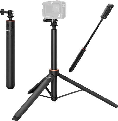 Vista 9 de SmallRig Trípode de palo selfie extensible de 59 pulgadas para cámara de acción, con adaptador bidireccional de liberación rápida para Osmo Action