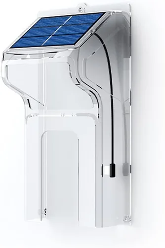 Vista 4 de Soporte para timbre de timbre con cargador solar, cubierta de lluvia compatible con anillo y parpadeo, protector impermeable ajustable con panel