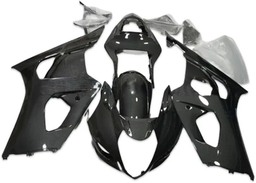 Vista 8 de Carenado de carrocería negro mate de plástico apto para 2003 2004 GSXR 1000 Inyección ABS Nuevo Aftermarket Kit Kit de carrocería GSXR-1000 03 04