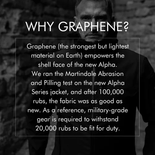 Vista 3 de GRAPHENE-X Alpha - Chaqueta de 3 capas Tela integrada de grafeno Impermeable, transpirable, ligera y resistente a la abrasión