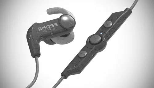 Vista 3 de Koss BT190iK - Auriculares inalámbricos Bluetooth Micrófono en línea y controles táctiles Resistente al sudor Tres tamaños de cojín incluidos