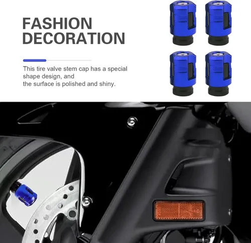 Vista 4 de 4 tapas de vástago de válvula de neumático de automóvil, tapas de válvula de neumáticos de automóvil de forma única, cubierta de vástago de válvulas