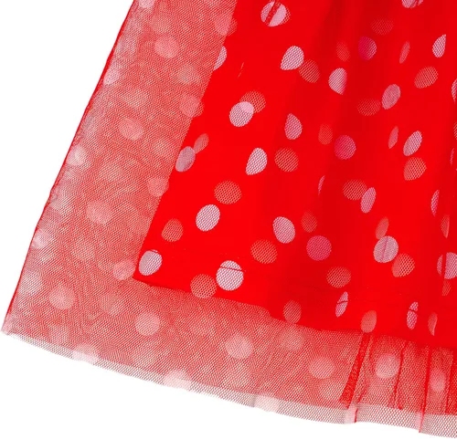 Vista 6 de Minnie Costume for Girls Polka Dots Princess Dress Kids Sleeveless Sling Cute Cartoon Halloween Cosplay Party Dress Up
