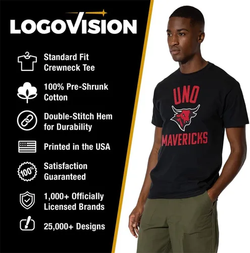 Vista 66 de LOGOVISION Official Collegiate One Color Distressed Logo Short Sleeve for Men & Women T Shirt Collection 3