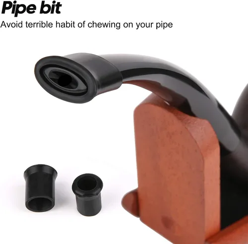 Vista 13 de Joyoldelf Pipa de tabaco, pipa de madera de lujo para fumar con soporte para pipa, tubos de tabaco de ébano para fumar con raspador de pipa, caja