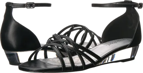 Vista 7 de Easy Street Sandalias de cuña cruzada Tarrah de piel sintética para mujer