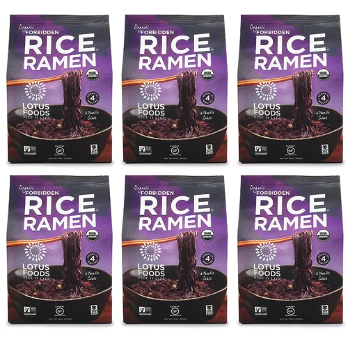 Vista 9 de Lotus Foods Ramen orgánico de mijo y arroz integral, fideos ramen sin gluten, fideos ramen de grano entero, ramen vegano orgánico, fideos de arroz