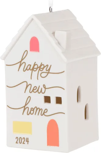 Vista 10 de Hallmark Keepsake Adorno de Navidad 2026, Home Sweet New Home 2026, porcelana y metal, regalos de inauguración de la casa