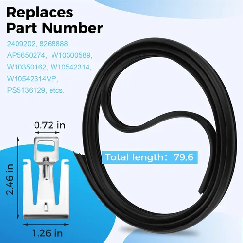 Vista 2 de Romalon W10542314 Junta de puerta de lavavajillas para Whirl-pool Ken-more reemplaza 2409202 8268888 W10300589 W10284090 W10350162