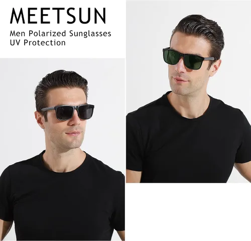 Vista 2 de MEETSUN Gafas de sol polarizadas para hombres y mujeres, gafas de sol para conducir, protección UV